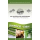 Natürliches Ergänzungsmittel für Hunde, mit "Nierenkraft - Kekse" und Bildern der Zutaten: Ackerschachtelhalm, Ingwer und Brennnesselsamen.