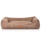 Hundebett aus Cord mit Handwebcharakter Olivia braun XL