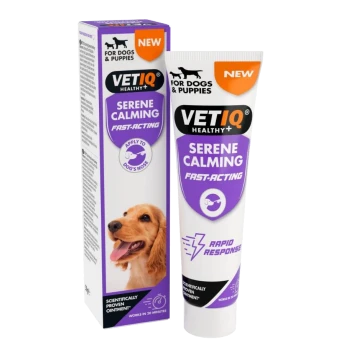 VETIQ Serene Calming fast-acting ointment for dogs and puppies, apply to dog's nose, scientifically proven, works in 20 minutes.