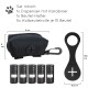 Set enthält einen schwarzen Abfallbeutelspender mit einem Karabiner, einen Beutelhalter und fünf Rollen schwarzer Abfallbeutel (15 Beutel pro Rolle).