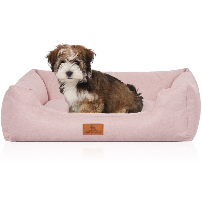 Knuffelwuff Hundebett Emma Aus Velours Mit Feinem Handwebcharakter In Pastellfarben