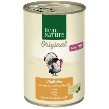 Adult Kalkoen, wortelen & tarwekiemolie 6x400 g