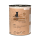Dosenfutter für Katzen, beschriftet mit 'catz finefood' und einer Silhouette einer Katze, mit 'Wild'-Geschmack und 'Kein Zuckerzusatz'-Ansprüchen.