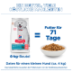 Hill's Science Plan 6-kg Hundefutterbeutel und Futterschale = 'Futter für 71 Tage'; Überschrift 'Ein Beutel, viele köstliche Mahlzeiten'.
