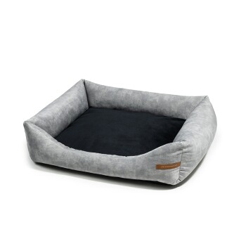 SoftColor luxury dog bed in grau color schwarz XL