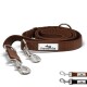 Hundeleine 2m, gepolstert & verstellbar braun 2 cm