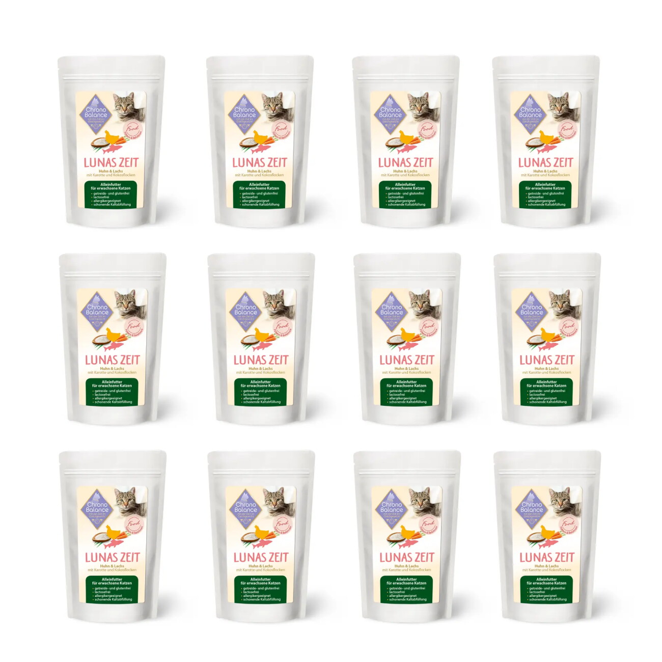 ChronoBalance Alleinfutter Huhn & Lachs mit Karotte und Kokosflocken 1,2 kg