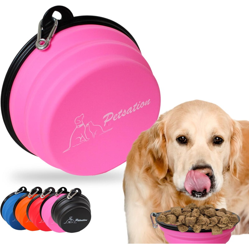 Petsation Faltbarer Reisenapf Pink 350 cm³