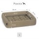 Hundebett von Pointer, Maße 80 cm x 60 cm x 15 cm, in einer weichen beige Farbe mit gepolstertem Design. Größe: L.