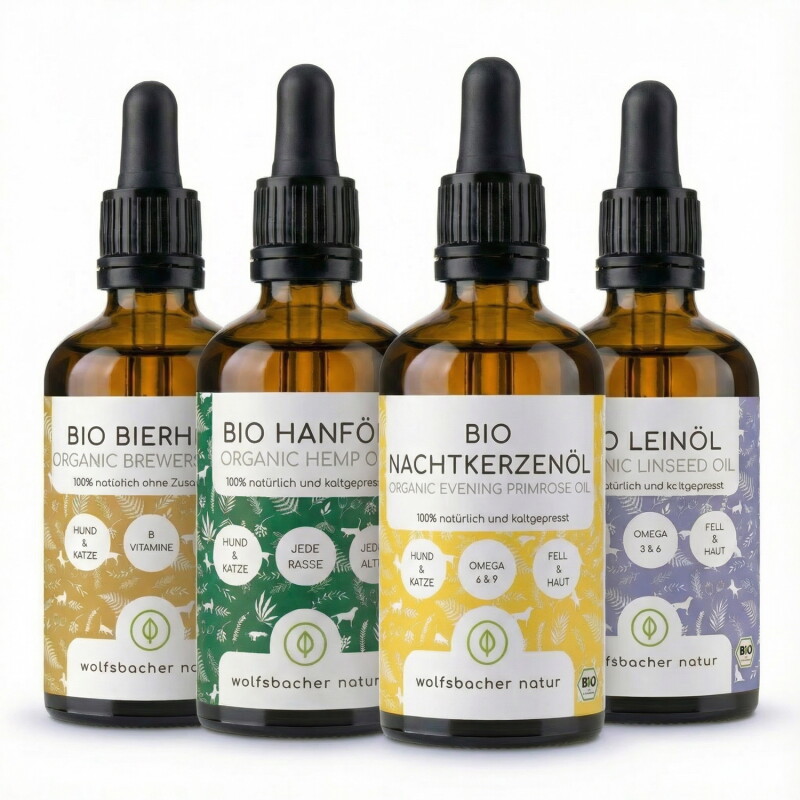 Wolfsbacher Natur Futteröl Set 4 x 100ml