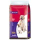 Dog food bag labeled "FIT+FUN CROС mit Rind," featuring two dogs on the front, with a weight of 15kg.