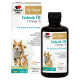 Doppelherz 'für Tiere' Gelenk-Öl Omega‑3 Box und Flasche (250 ml) für Katzen und Hunde, zeigt Hund und Katze