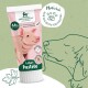 Tube Knuffelwuff Leberpaste für Hunde, mit einer Schweineillustration und den Etiketten '88% Schwein' und 'Leber-Pastete'.