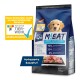 Beutel Nutri QM M!EAT Junior Chicken Hundefutter mit 70 % tierischem Protein, 30 % pflanzlichem Protein, 0 % zugesetztem Getreide oder Zucker.