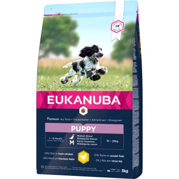 Trockenfutter Hund Medium Breed Puppy, Huhn 3 kg