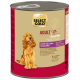 Select Gold Adult Sensitive Hundefutterdose mit Lamm, Lachs und Kartoffel, mit Bild eines Golden Retrievers, 800 g.