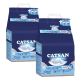 Zwei Säcke CAT SAN Hygiene Plus Katzenstreu, jeweils 18L, mit einem blauen Design und Grafiken von einer schlafenden Katze und Wassertropfen.