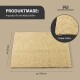 Beige Haustierkäfigmatte aus Naturfasern, ca. 100×50 cm, 5 mm Stärke; Text: 'PRODUKTMAßE: Anpassbar für alle Käfig‑Größen'