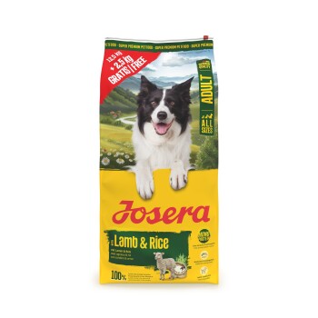JosiCat Sterilised Classic Katzenfutterbeutel für erwachsene Katzen, 18 kg, mit grauem Katzenbild und Text „15 kg + 3 kg gratis | Gratis“.