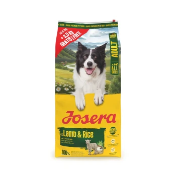 JosiCat Sterilised Classic Katzenfutterbeutel für erwachsene Katzen, 18 kg, mit grauem Katzenbild und Text „15 kg + 3 kg gratis | Gratis“.