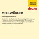 Haustierfutter beschriftet mit "MEHLWÜRMER" mit deutschen Fütterungsempfehlungen für Wildvögel, die tägliche kleine Portionen und Aufbewahrungstipps hervorheben.