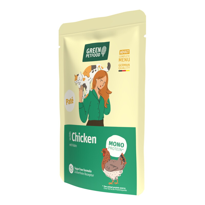 Green Petfood Cat Paté mit Huhn 8x 85 g