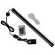 LED-Aquariumlichtleiste mit Fernbedienung, Netzadapter und Montageset.