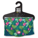 Max & Molly Hundetuch mit grünem und rosa tropischem Blattmuster an schwarzem Bügel mit Aufschrift 'Max & Molly Dog Towel'.