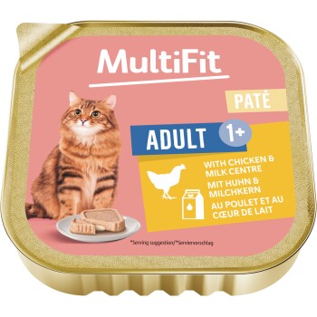 Comparer les prix de MultiFit nourriture humide pour chat adulte, pâté au poulet et au lait 16x100 g