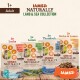 IAMS Naturally Land & Sea Collection für erwachsene Katzen, mit Beuteln von Lachs, Lamm, Thunfisch und Huhn, gekennzeichnet mit "100% vollständige Ernährung."