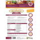 Getreidefreies Hundefutterpaket für kleine Rassen, mit Zutaten wie Huhn, Gemüse und Früchten. Nährwertinformationen und Ansprüche sichtbar.