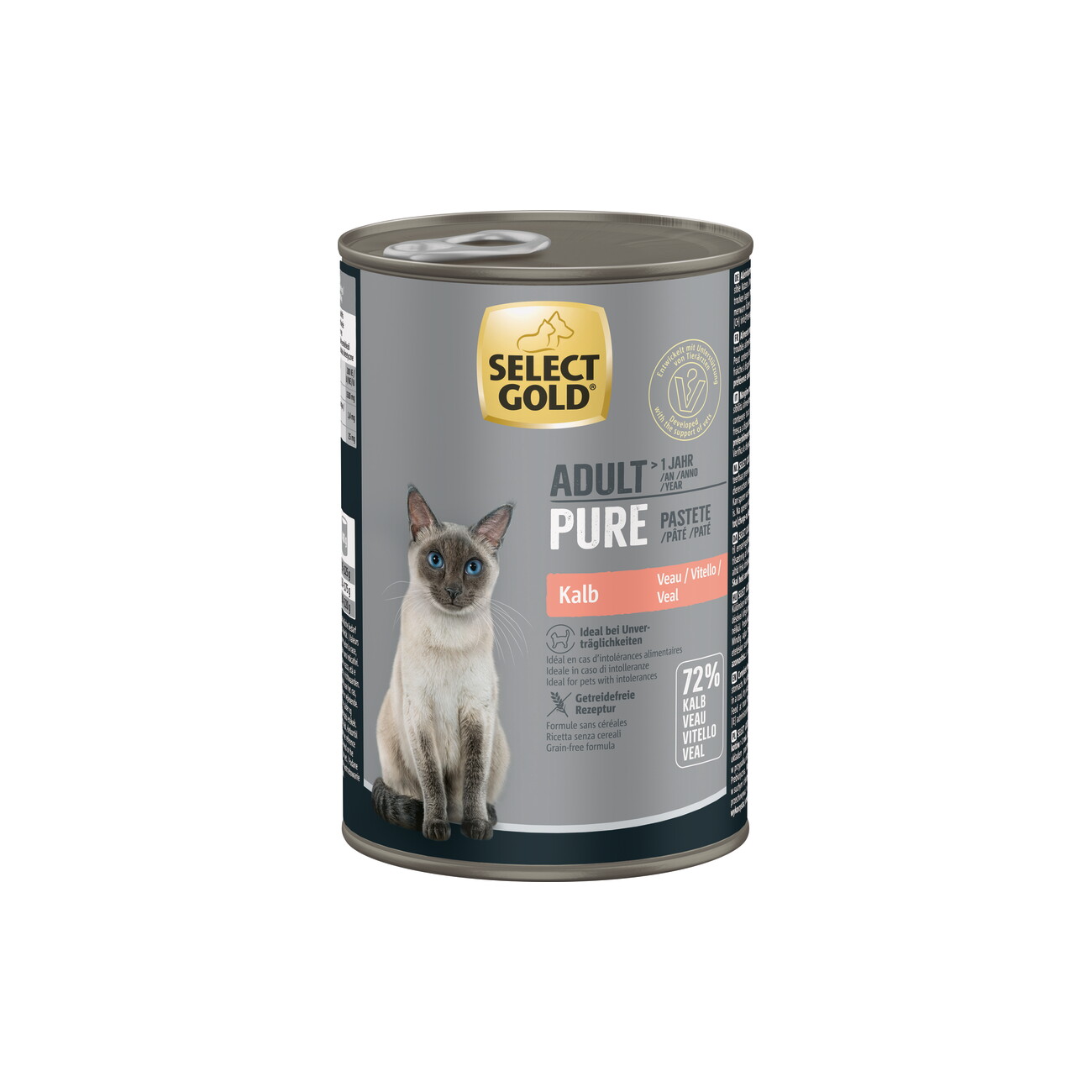 SELECT GOLD Pure Adult Paté Kalb 6x400 g