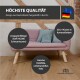 Vier weiche, mintgrüne Haustierkissen in verschiedenen Größen, die auf einem weißen Hintergrund übereinander gestapelt sind.