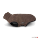 Brauner WOLTERS-Hundemantel mit Kapuze, schwarzem Besatz, sichtbarem 'WOLTERS'-Etikett und kleinem roten Logo.