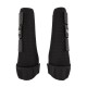 Schwarze Mesh-Pferdeboots mit verstellbaren Riemen, die zum Schutz und zur Unterstützung beim Reiten oder Training entwickelt wurden.