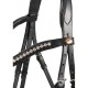 Hans Melzer Trense Valluhn schwarz/silber englisches Reithalfter VB/ COB (Vollblut)