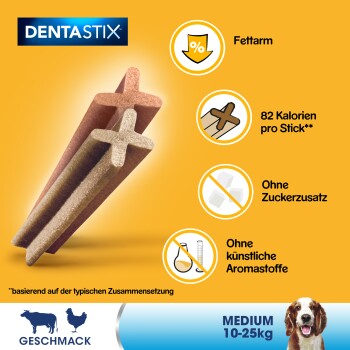 Zahnpflege Dentastix Multipack 28 Stück für mittelgroße Hunde