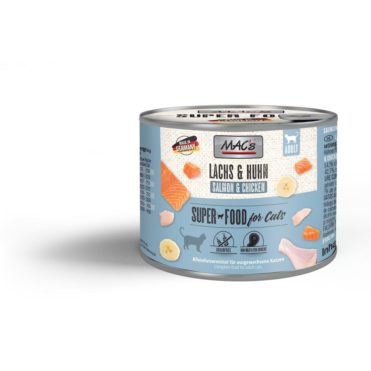 MAC's Nassfutter Katze Adult Lachs und Hähnchen 6x200 g