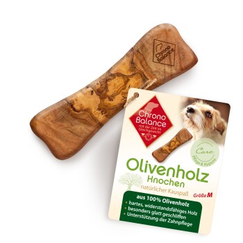 ChronoBalance Olivenholz Kauknochen für Hunde 0,1 kg