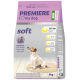 Tüte PREMIERE I ♥ my dog, weiches Mini-Senior-Hundefutter, 60% Huhn, halbfeucht, 4 kg, mit kleinem weiß-braunem Hundebild