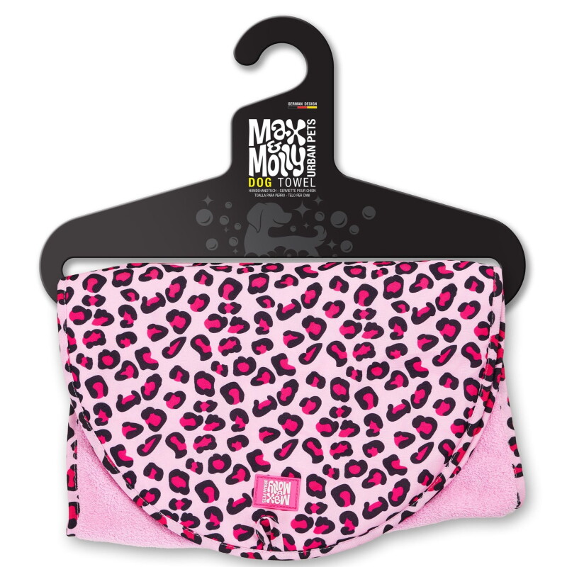 Max & Molly Hundehandtuch - Leopard Pink
