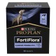 Purina Pro Plan FortiFlora Hundefutter-Probiotika-Box mit einem grauen Hund, beschriftet mit "30 Beutel" und "Großer Geschmack."
