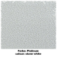 Strukturierte Oberfläche in Platinfarbe, beschriftet mit "Farbe: Platinum" und "colour: stone white" am unteren Rand.