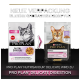 Zwei Katzenfutterbeutel: links Purina Pro Plan Nutri Savour Delicate, rechts Pro Plan Delicate Digestion, beide mit neuer Verpackung.