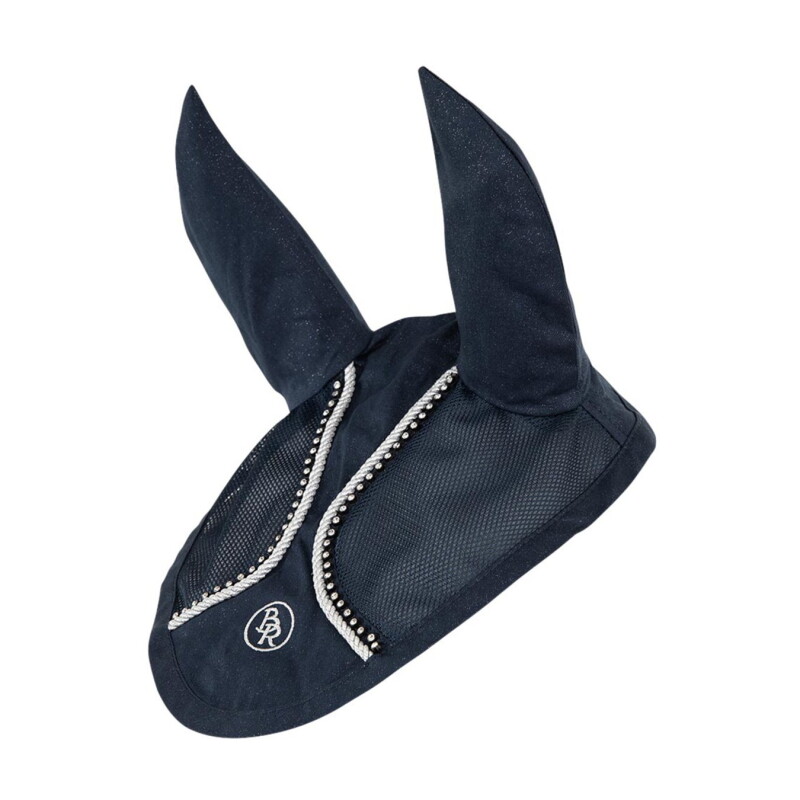 BR Fliegenhaube Glamour Chic silber/ blau WB (Warmblut)