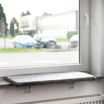 Fensterliege Snuggly Place L hellgrau