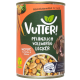 Dosen-Hundefutter von Vutteri, beschriftet mit "Pflanzlich Vollwertig Lecker," mit einem braunen Hund und Gemüse auf der Verpackung.