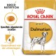 Royal Canin Adult Dalmatian hondenvoer zak met ras-specifieke voeding, brokjesvorm en gezondheidsvoordelen voor de urinewegen.