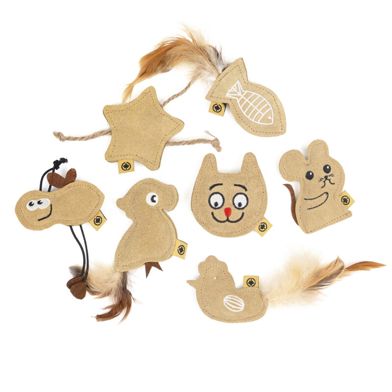 Canadian Cat Company 7er Set Catnip Lederkissen