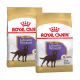 Deux sacs de nourriture pour chien Royal Canin étiquetés "Sterilised Labrador Retriever," présentant une illustration de Labrador brun et des informations nutritionnelles.